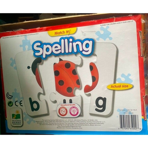 Match It! - Spelling - 20 Piece Learning Spelling Puzzle Kids Preschool 4-7 Ages - Picture 4 of 12